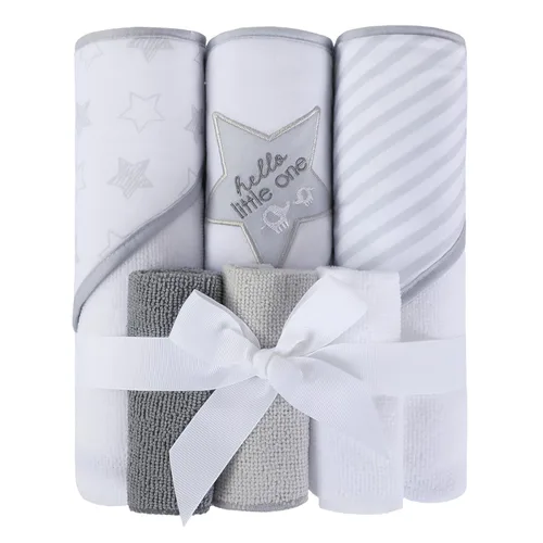 Miniatura 9 de Softan Juego de 6 toallas y paños con capucha para bebé, 28 x 28 pulgadas, ultra suaves y absorbentes, para recién nacidos, niños y niñas