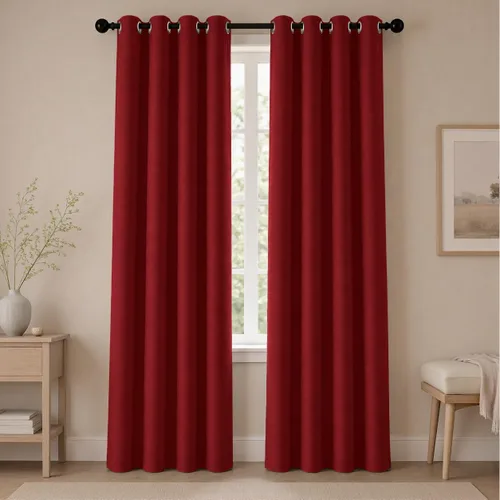 Miniatura 67 de Cortinas de oscurecimiento de habitación de 45 pulgadas de largo para dormitorio y sala de estar, cortinas térmicas aislantes con ojales