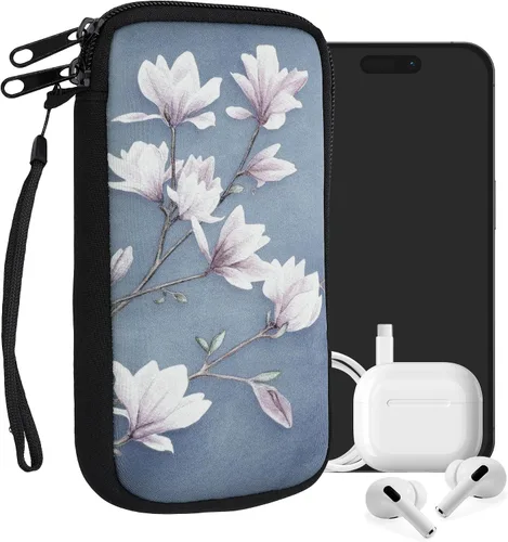 Miniatura 11 de kwmobile Funda de neopreno para smartphone talla XL - 6.7/6.8 pulgadas - Funda protectora para teléfono - Tarjeta de tarot azul oscuro/amarillo/negro