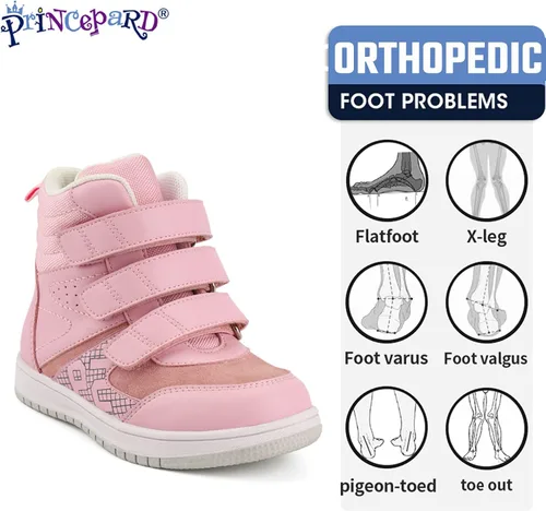 Miniatura 2 de Zapatos ortopédicos para niños, botas altas correctivas con soporte de arco y tobillo, mejoran los pies planos de los niños y valgusvaro