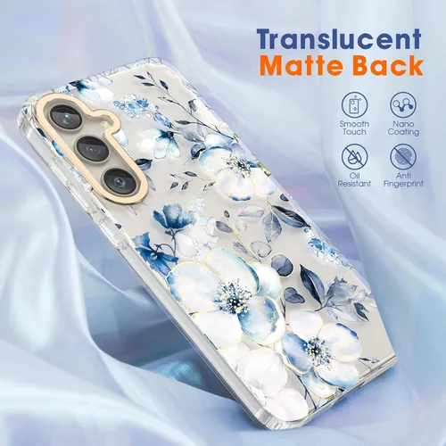 Miniatura 4 de MILPROX Funda para Samsung Galaxy S25 - Cubierta Slim Fit Floral S-25, Elegante Diseño de Flores Femenino, Carcasa Protectora Linda Ultra-Delgada