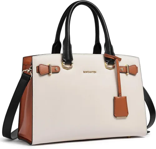 BOSTANTEN Bolso de cuero para mujer, bolso de diseñador con asa superior, bolso cruzado, Bolsas colgantes de cuero para mujer