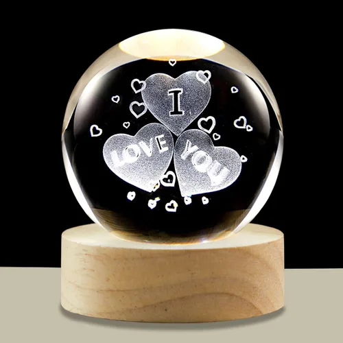 Miniatura 11 de Bola de cristal 3D de la Vía Láctea, luz nocturna multicolor, lámpara decorativa para ciencia, astronomía, espacio, regalos para novios, esposos