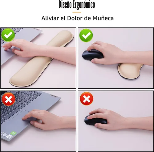 Miniatura 3 de Bloss Almohadilla de escritorio de cuero y reposamuñecas para teclado, alfombrilla grande para mouse + almohadilla para teclado + soporte de muñeca