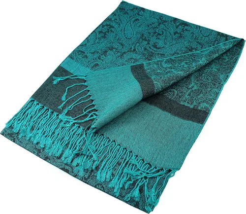 Miniatura 3 de PASKMLNA Estola de bufanda de pashmina jacquard de cachemira
