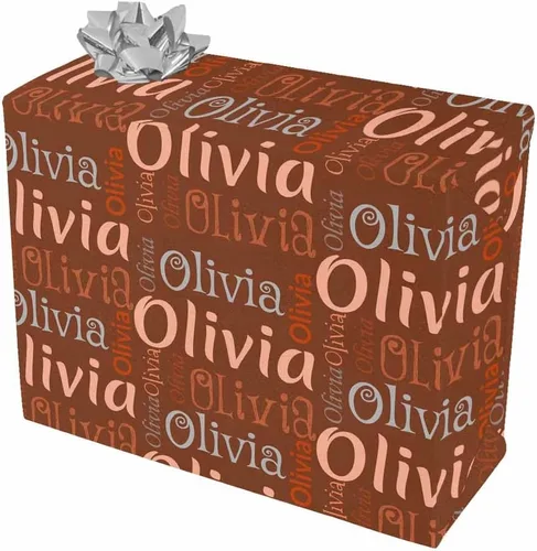 Miniatura 8 de Artsadd Rollos de papel de regalo de cumpleaños personalizados con nombre, papel de regalo de Navidad personalizado para niños, hombres y mujeres