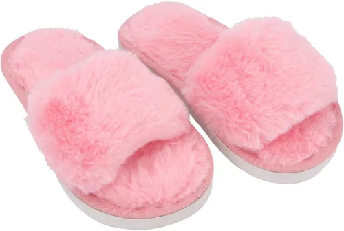Miniatura 6 de Holibanna - Zapatillas de felpa para niños con punta abierta, para Navidad, invierno, cálido, Navidad, pareja, zapatillas, 1 par