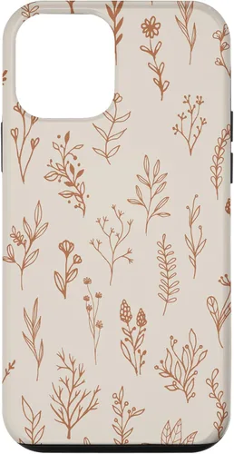 Miniatura 16 de Cute Beige Brown Wildflower Aesthetic Flower Pattern Case for iPhone 17