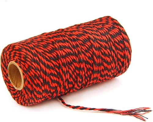 Miniatura 8 de AKOAK Cordel para panaderos, 1 rollo de cuerda de algodón de 109 yardas para envolver regalos, manualidades y decoración (verde + dorado)