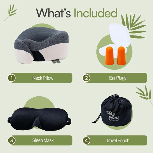 Miniatura 8 de Almohada de viaje para el cuello para aviones, almohada de viaje de espuma viscoelástica de 360° para vuelos largos, espuma viscoelástica de carbón
