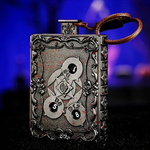 Miniatura 14 de UD - Juego de dados mecánicos de ruleta únicos DND Steampunk Dragones de metal D y D con dados TRPG DND 7 en 1 Spinner Metal D&D Juego de dados