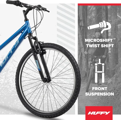 Miniatura 2 de Huffy Bicicleta de montaña Stone para hombres y mujeres, 20"/24"/26", 6 velocidades (20") o 21 velocidades, suspensión delantera o doble (varía)
