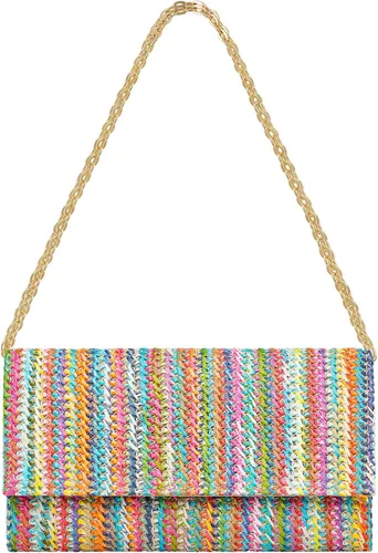 Miniatura 11 de Kseymeir Bolso de mano de paja para el hombro, bolso cruzado tipo sobre, bolso de rafia para verano, playa, viajes, moda 2026 Straw, Summer