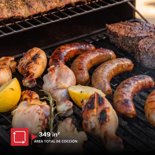 Miniatura 4 de Nexgrill Parrilla de carbón de 17.5 pulgadas con estante lateral, 349 pulgadas cuadradas en espacio de cocción, chimenea ajustable, reguladores