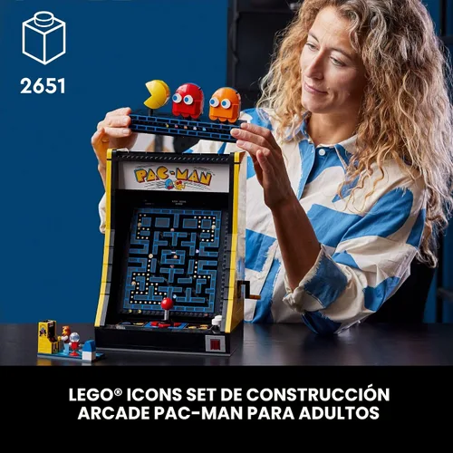 Miniatura 2 de LEGO Icons PAC-Man Juegos de Construcción Arcade para Adultos - Decoración Coleccionable para Oficina, Estantería o Dormitorio - Regalos