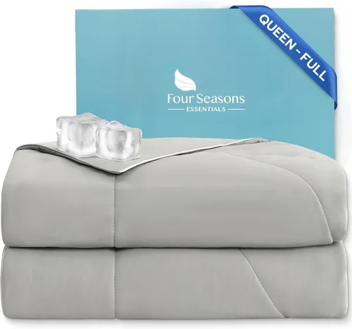 Miniatura 10 de Four Seasons Essentials Edredón refrescante - Tamaño King 106 x 90 pulgadas - Gris