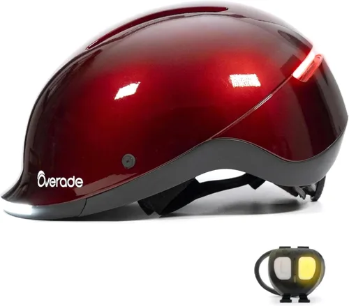 Miniatura 12 de Overade Casco salvavidas para bicicletas y e-scooters, con potente iluminación delantera/trasera, función intermitente, talla única