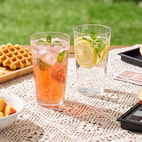Miniatura 2 de Gerrii 10 vasos de plástico transparente para beber, reutilizables, irrompibles, para jugos, acrílicos, aptos para lavavajillas, para adultos