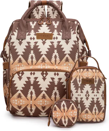 Miniatura 11 de Montana West Wrangler Callie Mochila de Pañales con Estuche para Chupete, Bolsa para Biberón, Conjunto de Bolsa de Viaje Multifuncional para Bebé