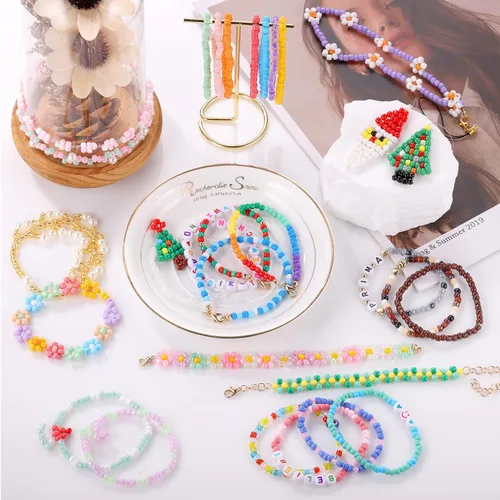 Miniatura 5 de Funtopia 4mm 13000pcs+ Cuentas de Semillas para Hacer Joyas, 120 Colores de Pequeñas Cuentas de Vidrio para Pulseras, Kit de Pulsera de Amistad