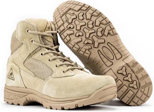 Miniatura 6 de RYNO GEAR Botas militares tácticas de combate con forro CoolMax, costuras en contraste y suela antideslizante