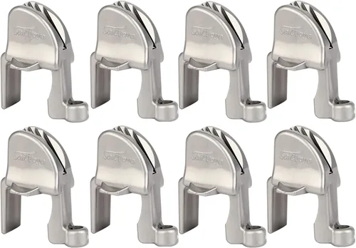 Pinzas para guardabarros de barco, tacos ajustables para guardabarros de riel cuadrado de pontón, clips y perchas para parachoques de pontón,