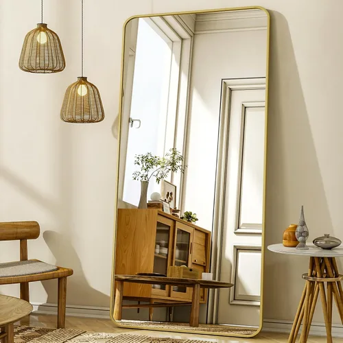Miniatura 10 de XRAMFY Espejo rectangular de cuerpo completo de 56 x 21 pulgadas, con soporte para colgar en la pared, para dormitorio, sala de estar, dormitorio