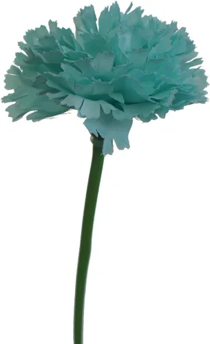 Miniatura 9 de Ramo de seda artificial de flores de clavel de 60 tallos (azul)