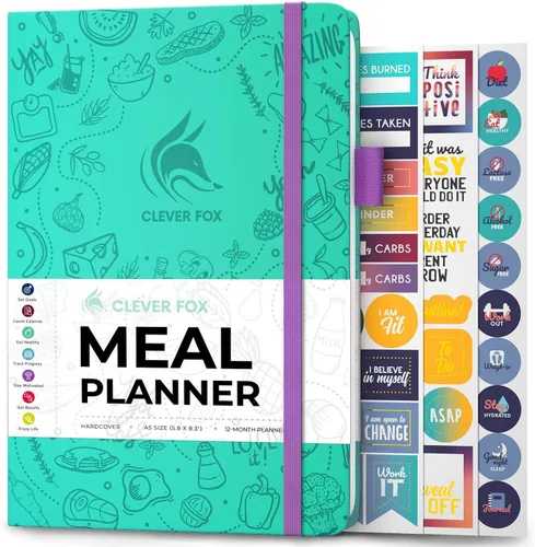 Miniatura 16 de Clever Fox Agenda semanal de comidas, diario de preparación de comidas semanal y diario con listas de compras y comestibles para planificación