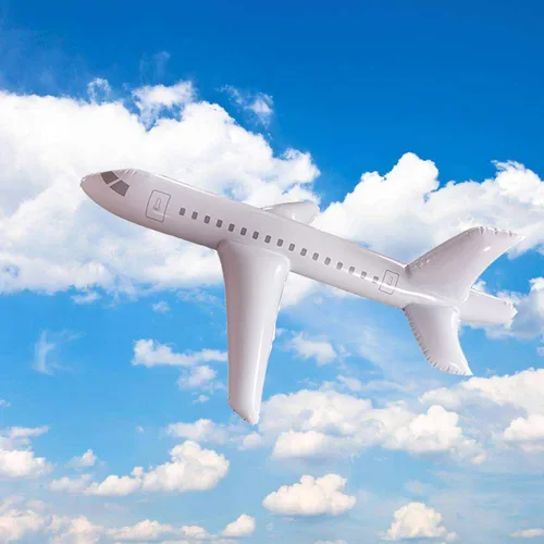 Miniatura 4 de HAO Flotador inflable grande blanco para avión, globo inflable para exteriores, recuerdos de fiesta, natación, (40 pulgadas)