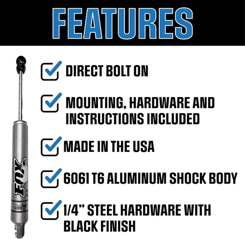Miniatura 4 de BDS Fox Shocks 2.0 Kit estabilizador de dirección dual para Ford F-250 y F-350 Super Duty 4WD 2005-2022 con elevación de 2 pulgadas o más Incluye
