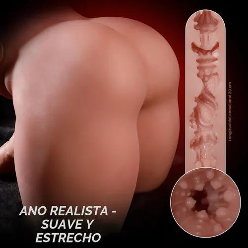 Miniatura 6 de BAQUICK Muñeca sexual masculina de 14 libras con consolador realista de empuje y vibración extraíble, diseño de conducción manos libres, canal anal