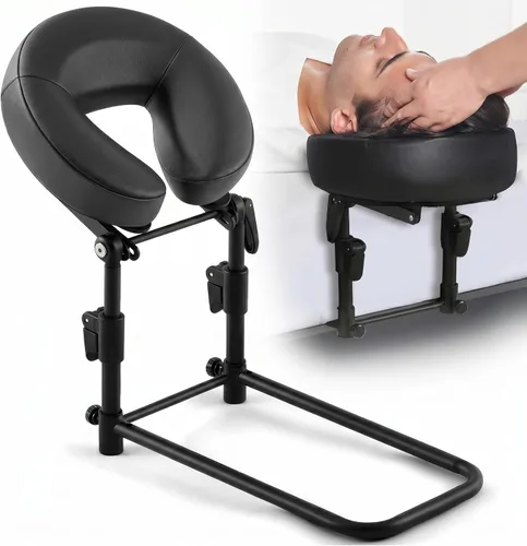 Miniatura 8 de Qunclay Reposacabezas de masaje ajustable para cama, colchón portátil de masaje con cojín de almohada suave, almohada boca abajo después de cirugía