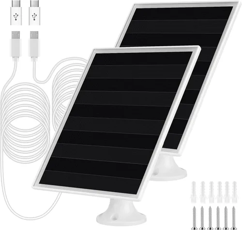 Miniatura 8 de Cargador de panel solar de 6 W, panel solar con micro USB y puerto USB-C para cámara de batería recargable DC 5 V para exteriores, IP66 resistente
