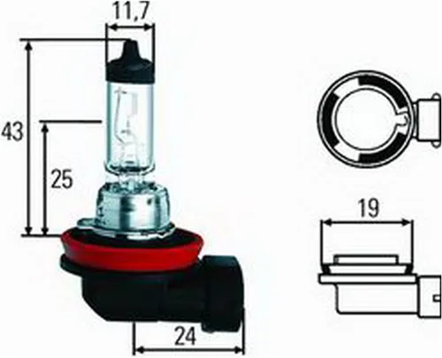 Miniatura 2 de HELLA Bombilla halógena estándar H11, 12 V, 55 W