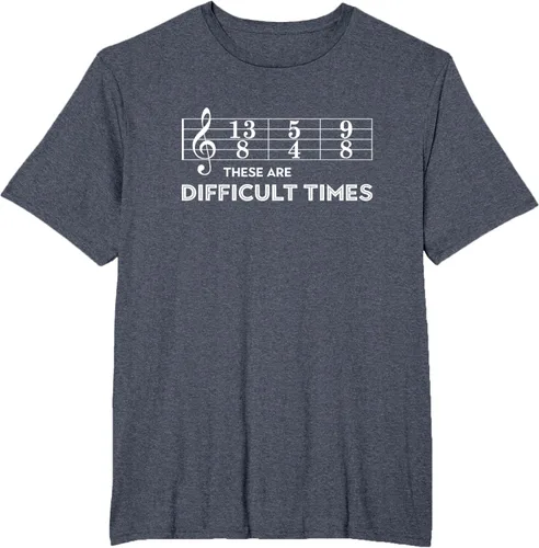 Miniatura 97 de Musician - Camiseta con texto en inglés "These are Difficult Times", talla S