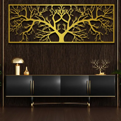 Miniatura 5 de Arte de pared de metal árbol de la vida, arte de pared de árbol de la vida, decoración de pared de ramas de árbol, colgante de pared de metal