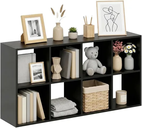 Miniatura 9 de Organizador de almacenamiento de 9 cubos, estantería reversible, estantería de cubo abierta, almacenamiento moderno grande para sala de estar