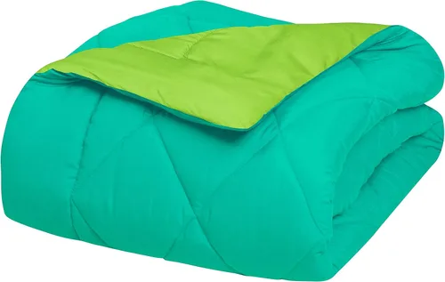 Elegant Comfort Juego de edredón reversible acolchado de 3 piezas con relleno alternativo de plumón de ganso, relleno de edredón suave, calidez