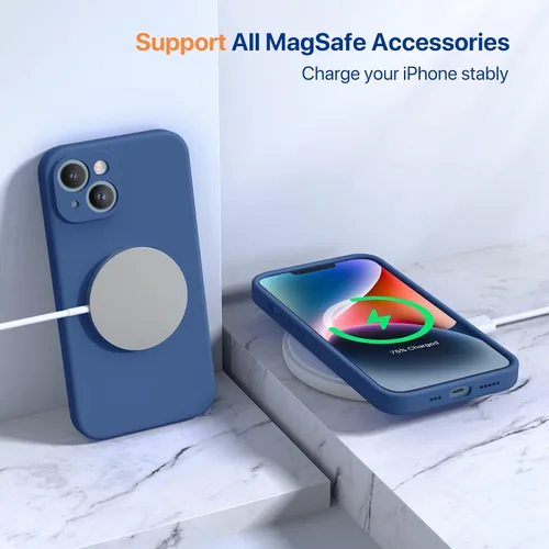 Miniatura 9 de Miracase - Funda diseñada para iPhone 14 con protector de pantalla, [protección de cámara mejorada], funda de silicona líquida a prueba de golpes