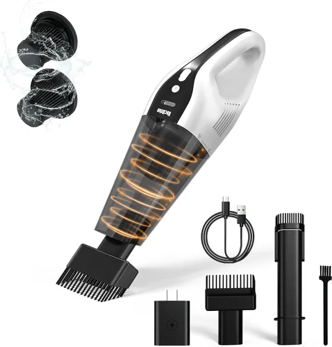 Miniatura 10 de Handheld Vacuum Cordless, Portable Rechargeable Car Vacuum Cleaner with Multi-Nozzles & Washable Filter, Strong Suction for Car, Home & Pet Hair