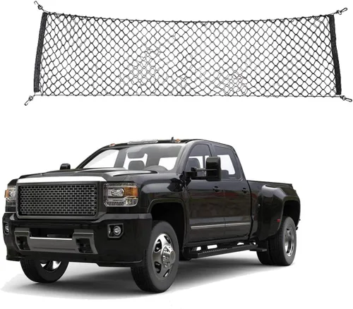 Organizador de carga para camión, de nailon, universal, resistente, red de 60 x 16 pulgadas, para camiones de Chevy (Chevrolet), Ford, Toyota, GMC,