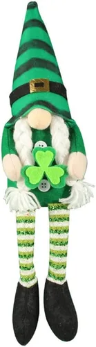 Miniatura 2 de Decoraciones del día de San Patricio, adornos de muñeca de gnomo irlandés de primavera, muñeco de elfo decorativo, trébol verde, regalo