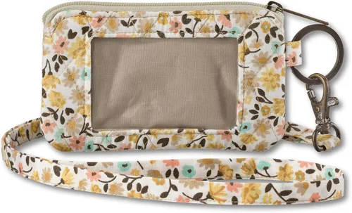 Miniatura 10 de Bella Taylor Cordón de identificación para mujeres y niñas, llavero cartera con soporte para insignia y bolsa con cremallera, algodón acolchado
