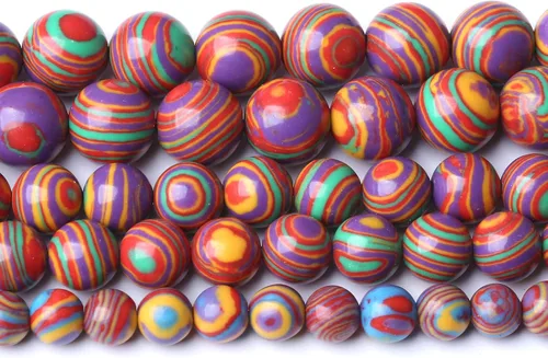 Miniatura 41 de 36 cuentas de calcedonia de jade rojo natural de 25/64 pulgadas (0.394 in), redondas sueltas, piedras preciosas energéticas curativas, para hacer