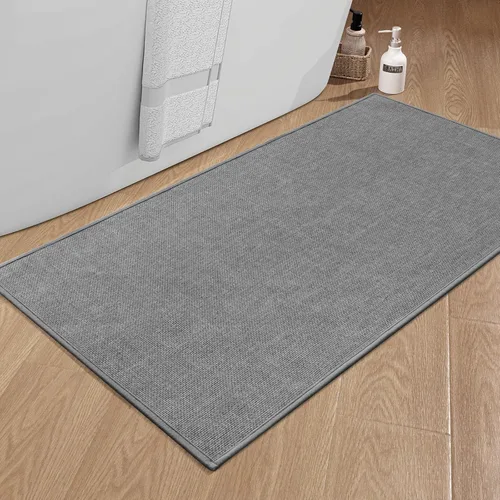 Miniatura 54 de chakme Alfombras de Baño 24x17, Alfombra de Baño Ultra Delgada Antideslizante Pequeña de Secado Rápido Absorbente para Piso de Baño