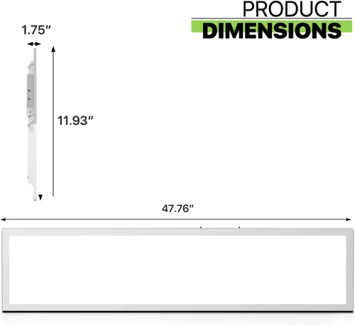 Miniatura 3 de Magshion Panel de luz LED 1 x 4, luz de techo empotrada regulable 36/40/50W y 3000K/4000K/5000K temperaturas de color seleccionables, lámpara
