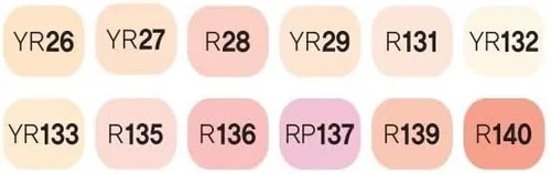 Miniatura 3 de ShinHan Juego de marcadores Touch Twin 12 tonos de piel A
