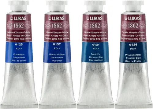 Miniatura 58 de Lukas 1862 Pintura al Óleo para Artistas Profesionales - Colores Tierra Amarillentos, 37 mL - Juego de 4 - Destacada Resistencia a la Luz, Sin