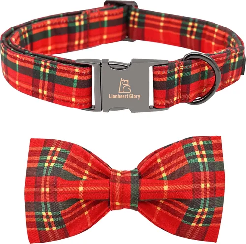 Miniatura 26 de Lionheart glory Collar de perro, Collar de perro para niños con corbatín azul ajustable, Collar con corbata para perros grandes Bandera